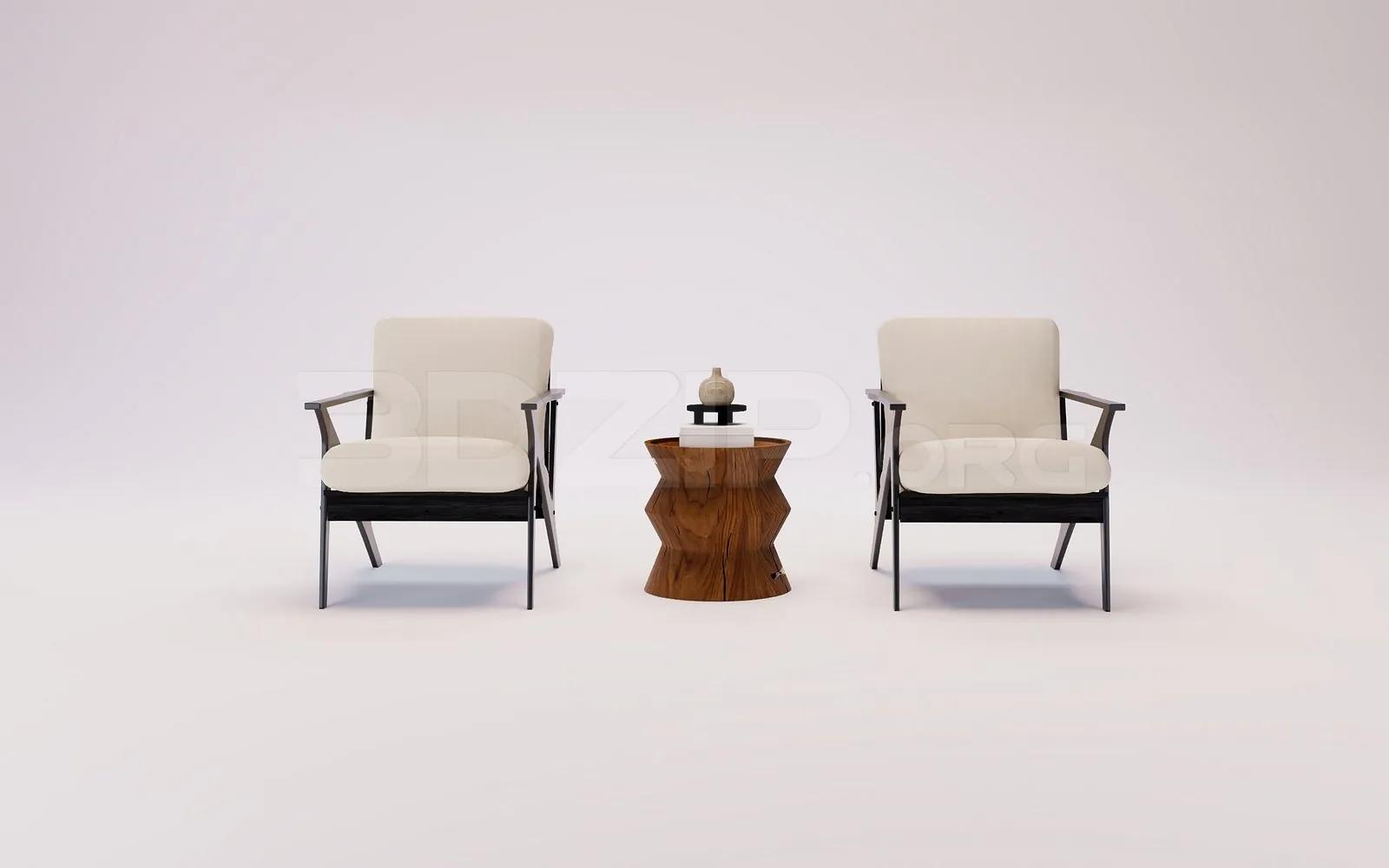 Armchair 3D Model for Interior Projects