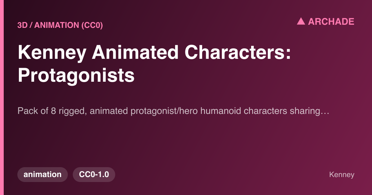 Kenney Animated Characters: Protagonists