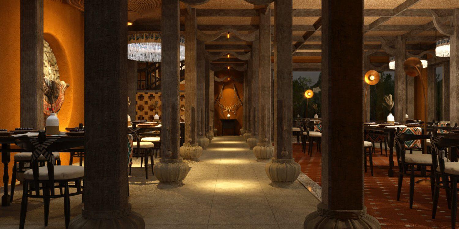 Interior Restaurant Scene