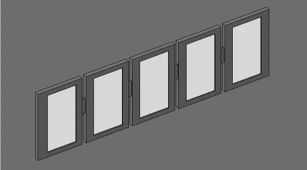 Quintuple Frame — preview 1, by Debrish (RevitCity, CC0)