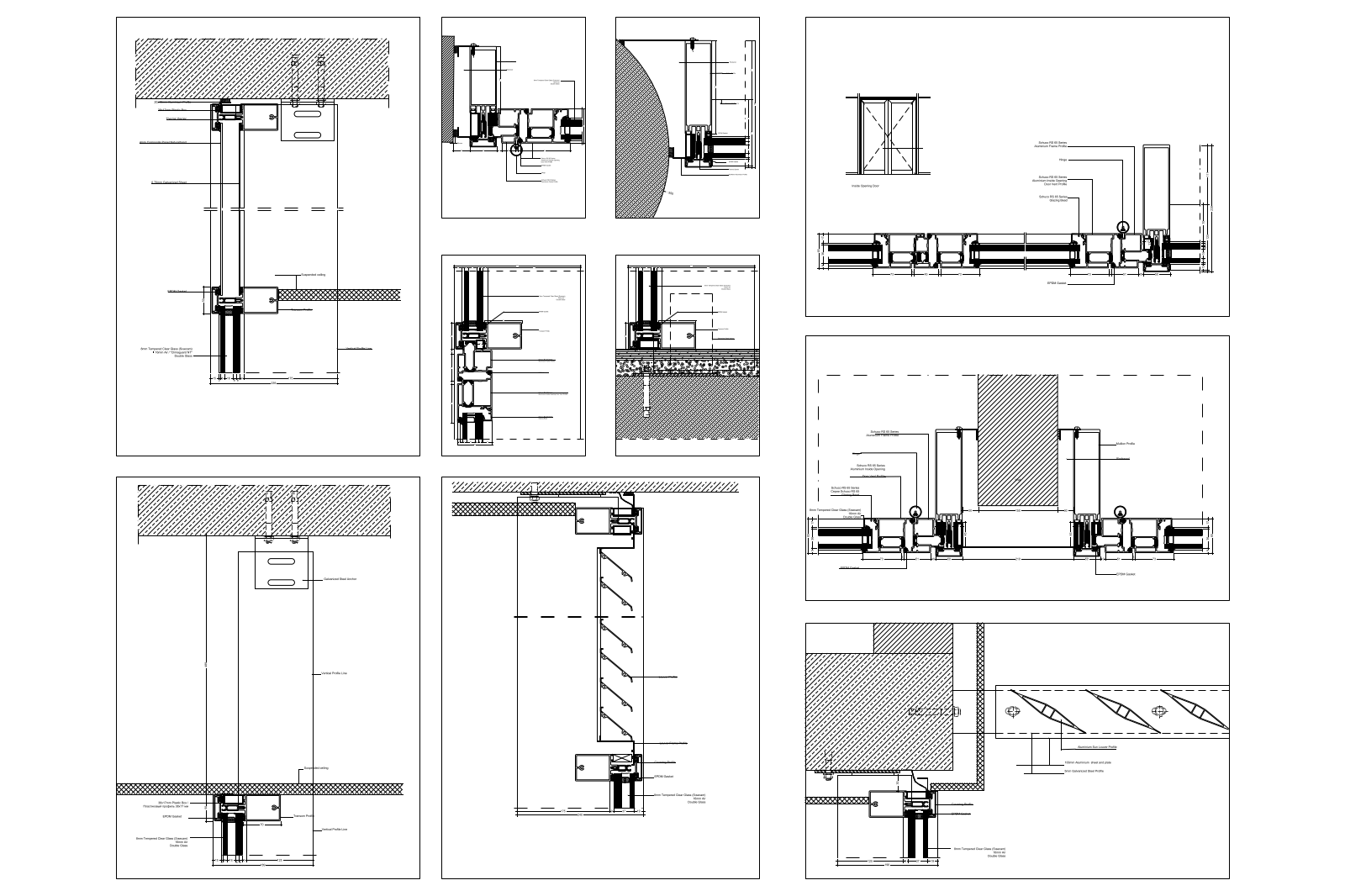 Glass wall systems details