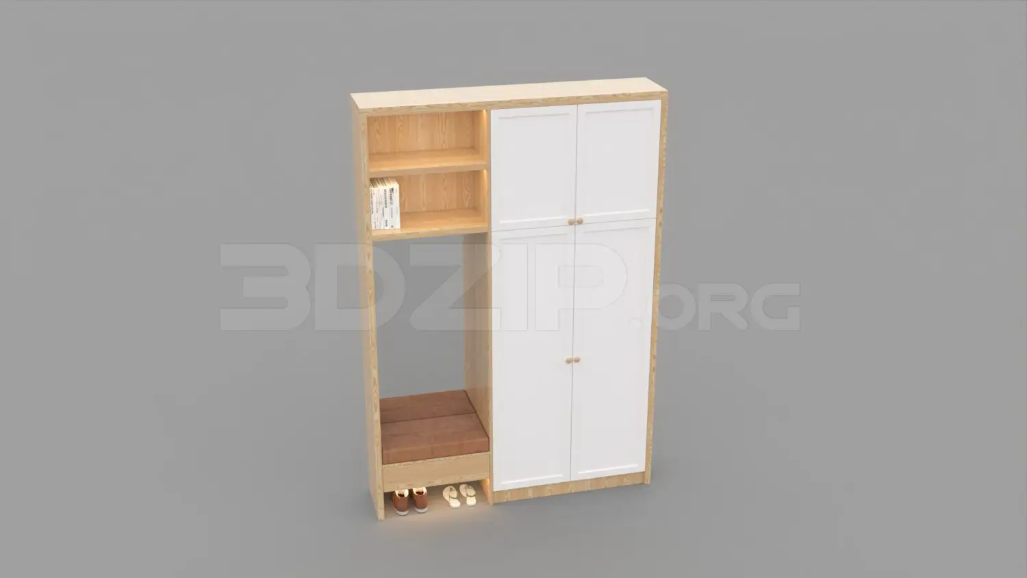 Shoe Cabinet — preview 1, by Do The Anh (3dzip, CC0)