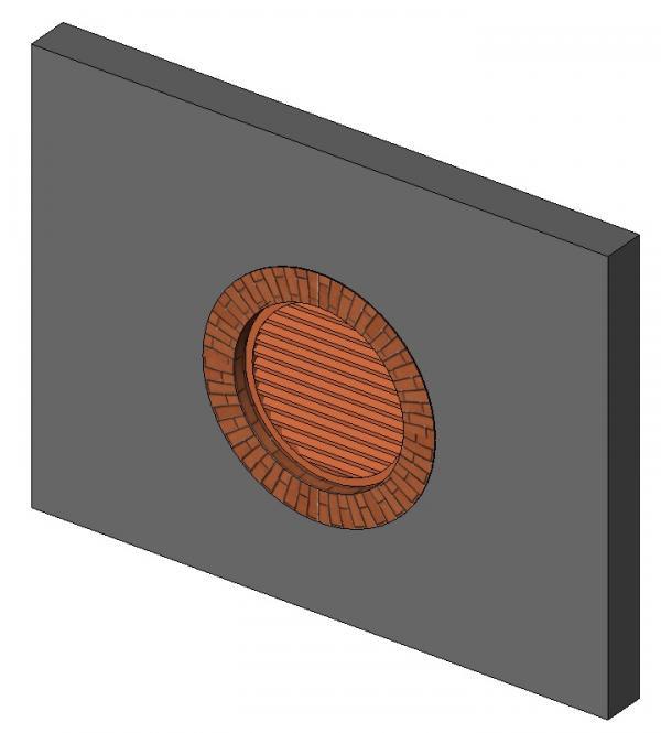 Louvred Porthole Window With Brick Reveal