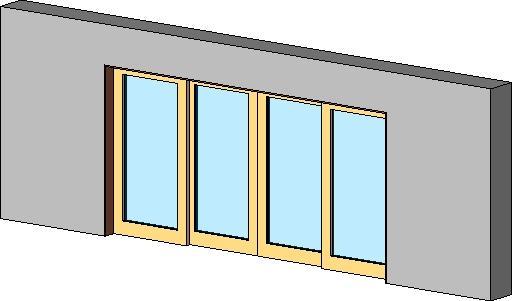 4-Panel Double Pocket Door