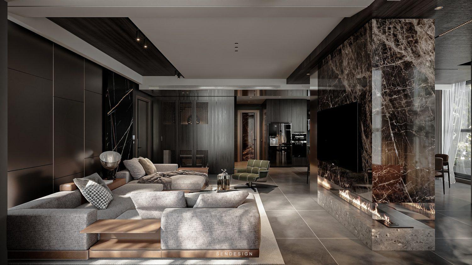 Living Room – Kitchen Interior