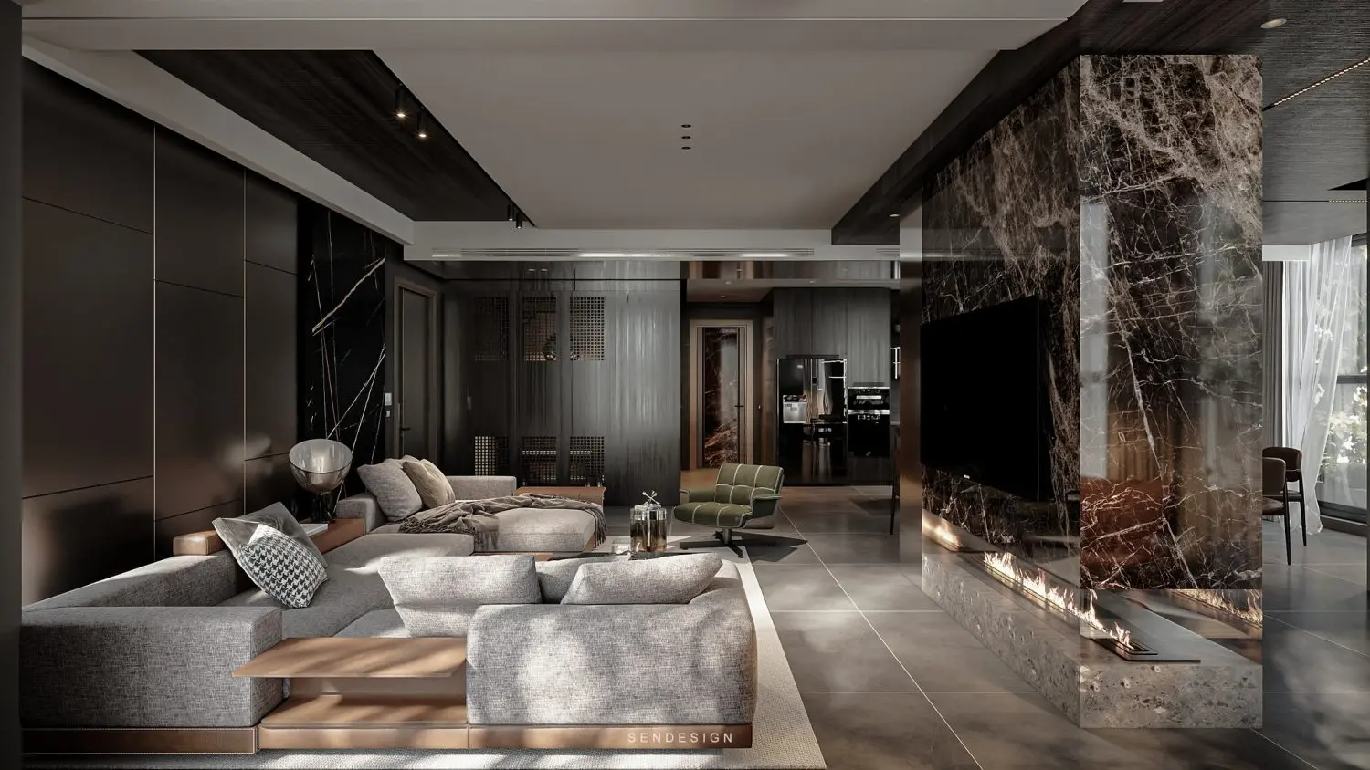 Living Room – Kitchen Interior