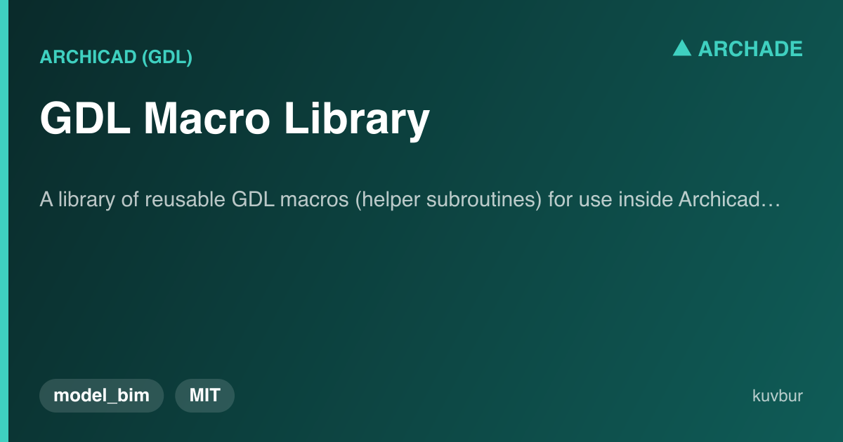 GDL Macro Library
