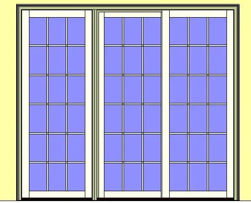 Kolbe Ultra Series Garden-Aire Sliding Patio Door 3-Wide Units