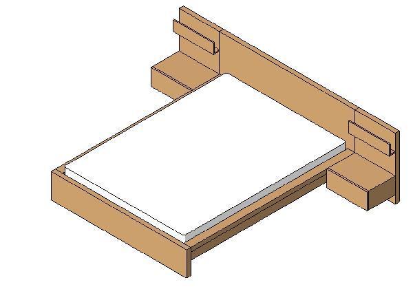 Ikea Malm queen bed with end tables