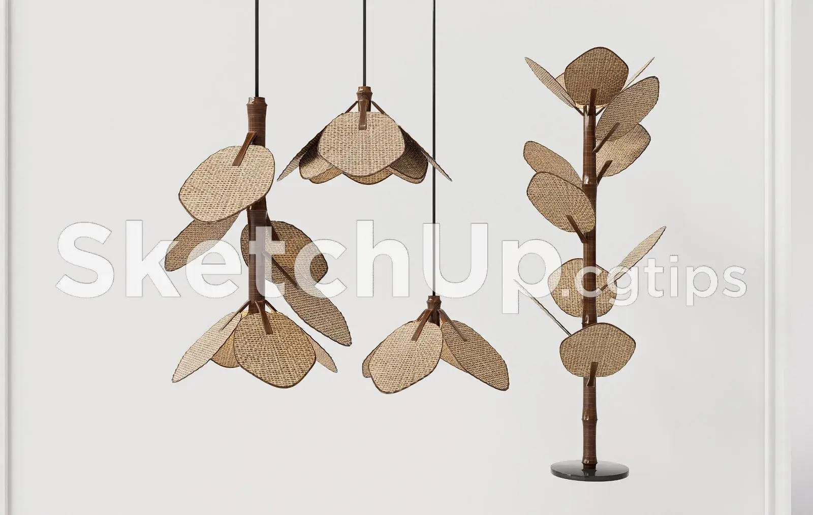 Floor Lamp Model for SketchUp – Interior Design Ready