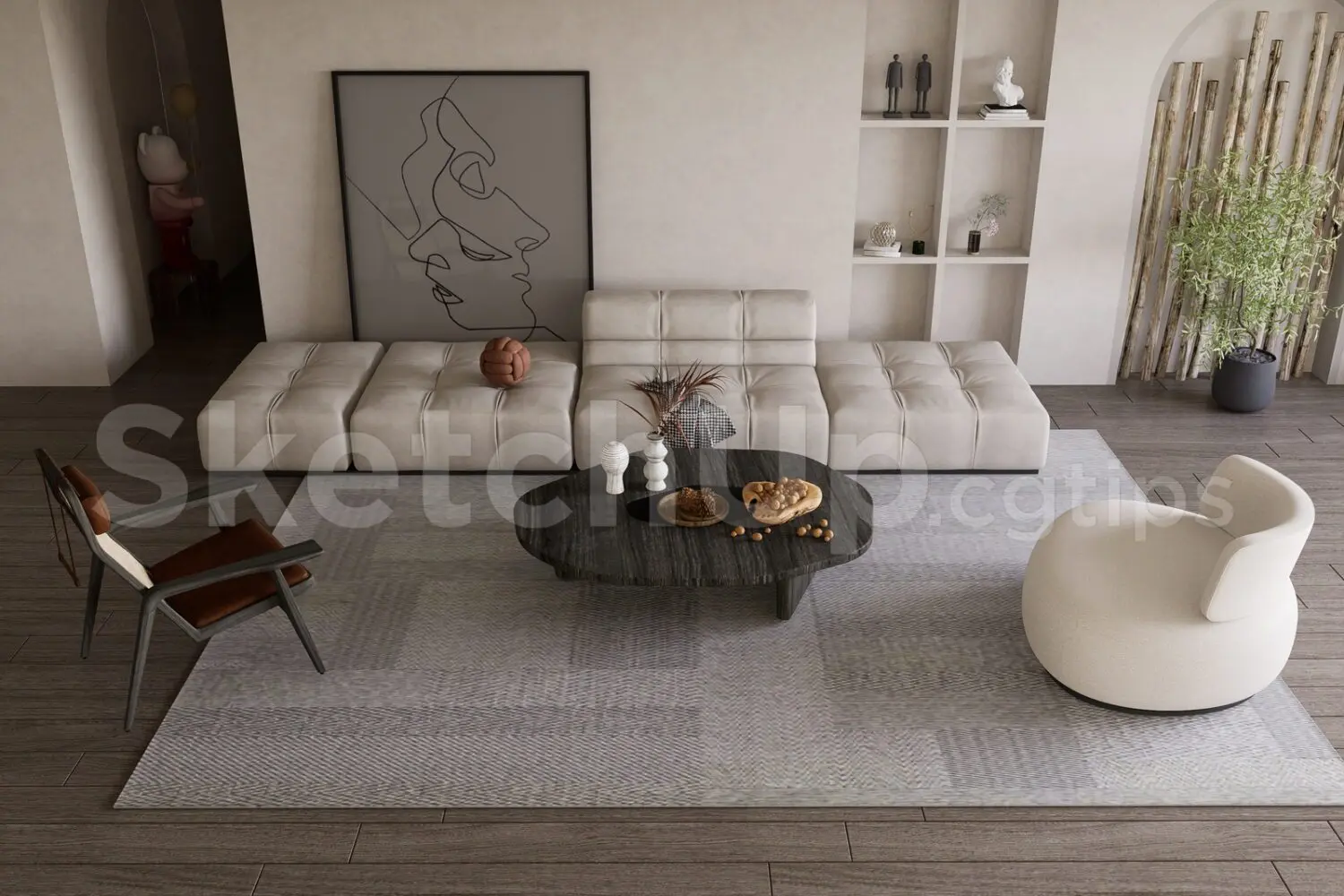 Living Room Interior — preview 1 (cgtips, CC0)