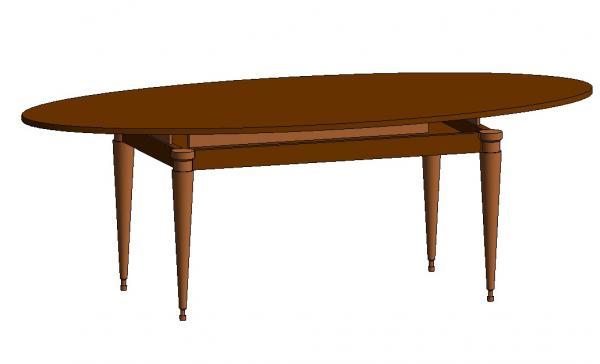 Dining Table - Floating Oval Top