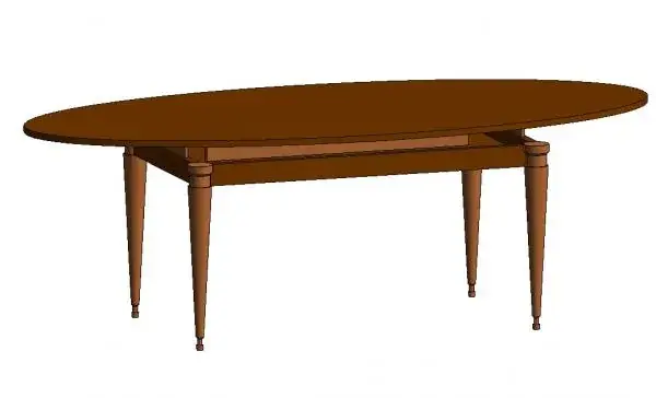 Dining Table - Floating Oval Top