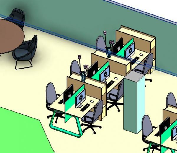 Workstation For 6 People