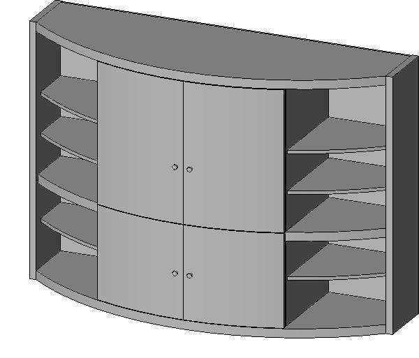 Curved Contemporary Entertainment Unit