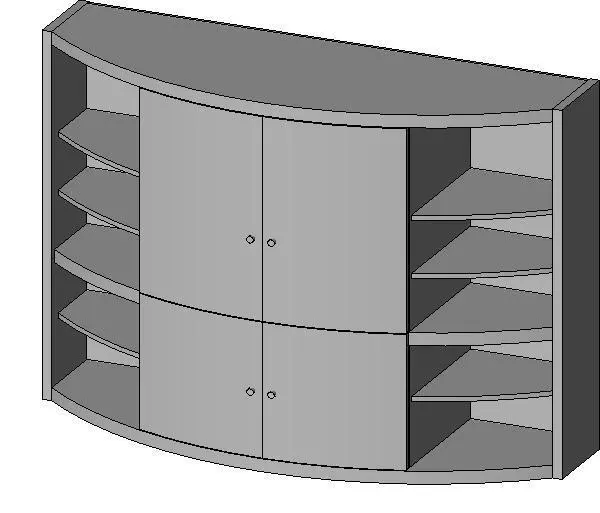 Curved Contemporary Entertainment Unit
