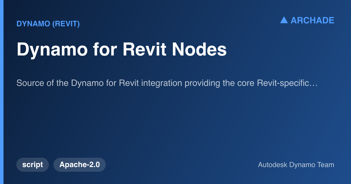 Dynamo for Revit Nodes