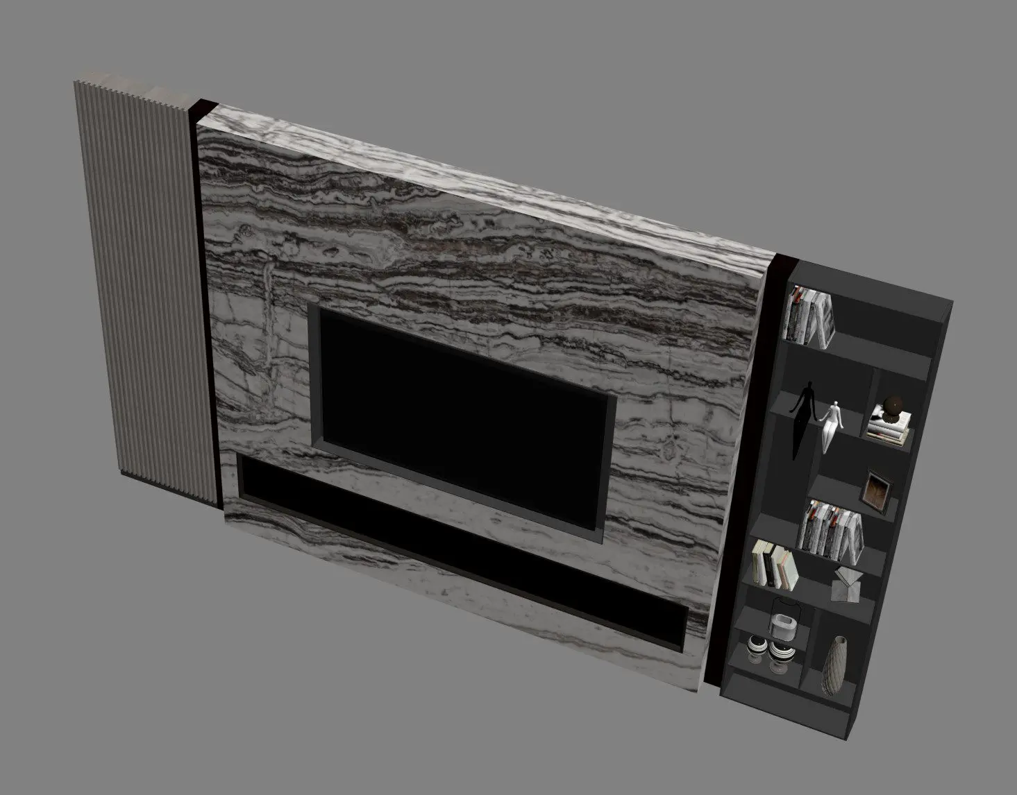 Wall TV — preview 1, by Huy Hieu Lee (3dzip)