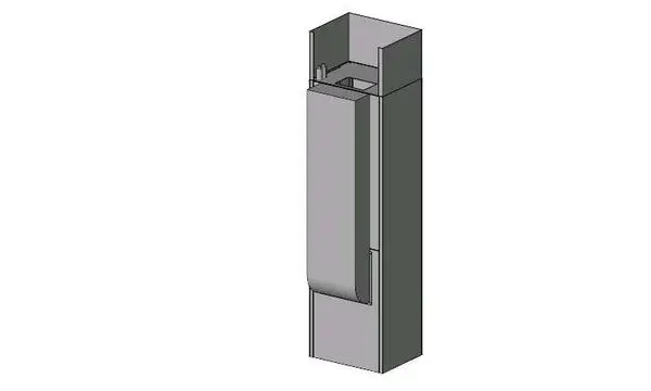 Vertical Fan Coil Unit – Temspec Vud 1200d — isometric view of the Temspec Vud 1200d vertical fan coil unit