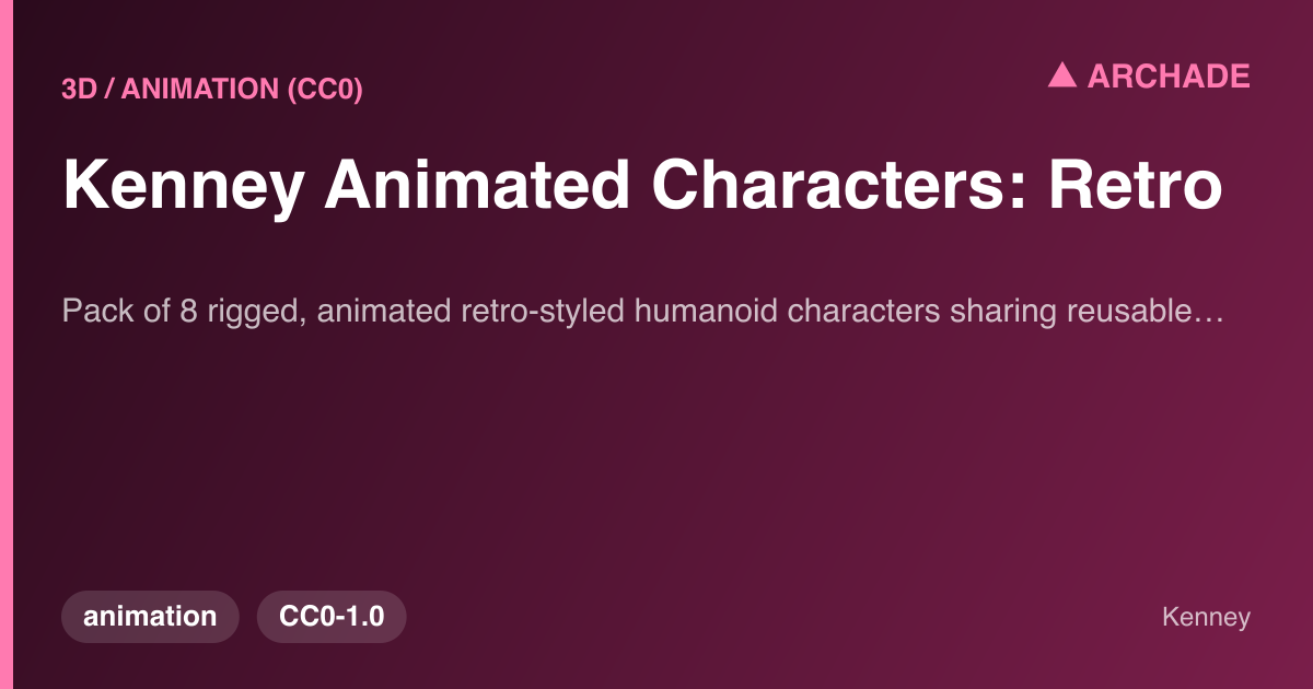 Kenney Animated Characters: Retro