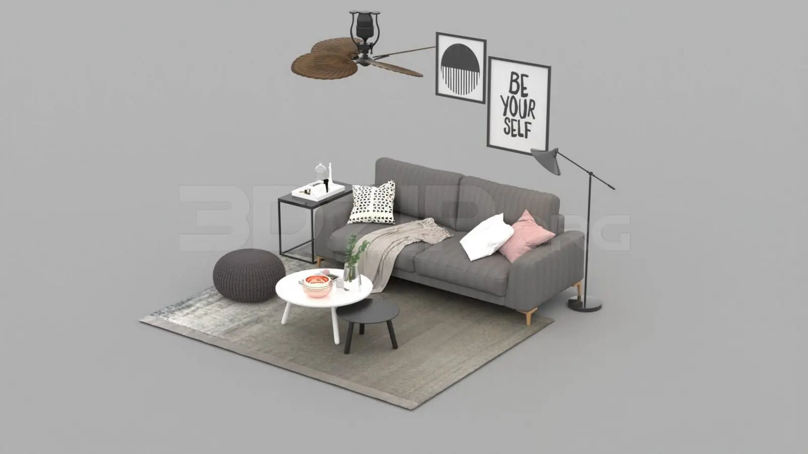 Sofa — preview 1, by Tien Trung (3dzip, CC0)