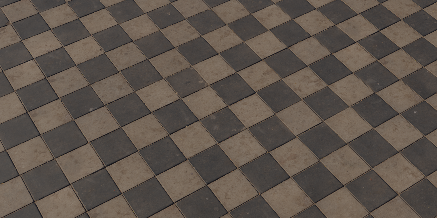 Checkered Pavement Tiles