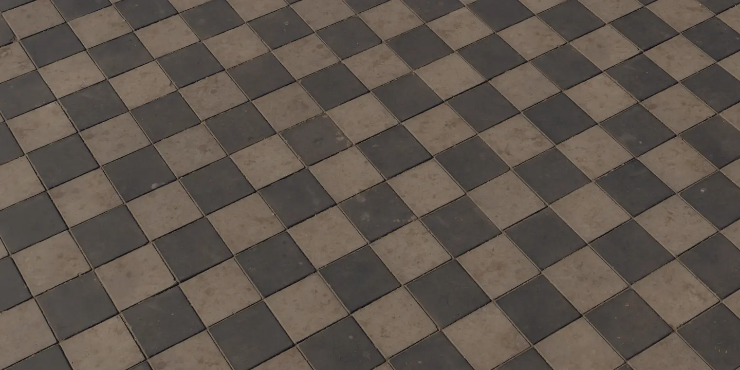 Checkered Pavement Tiles