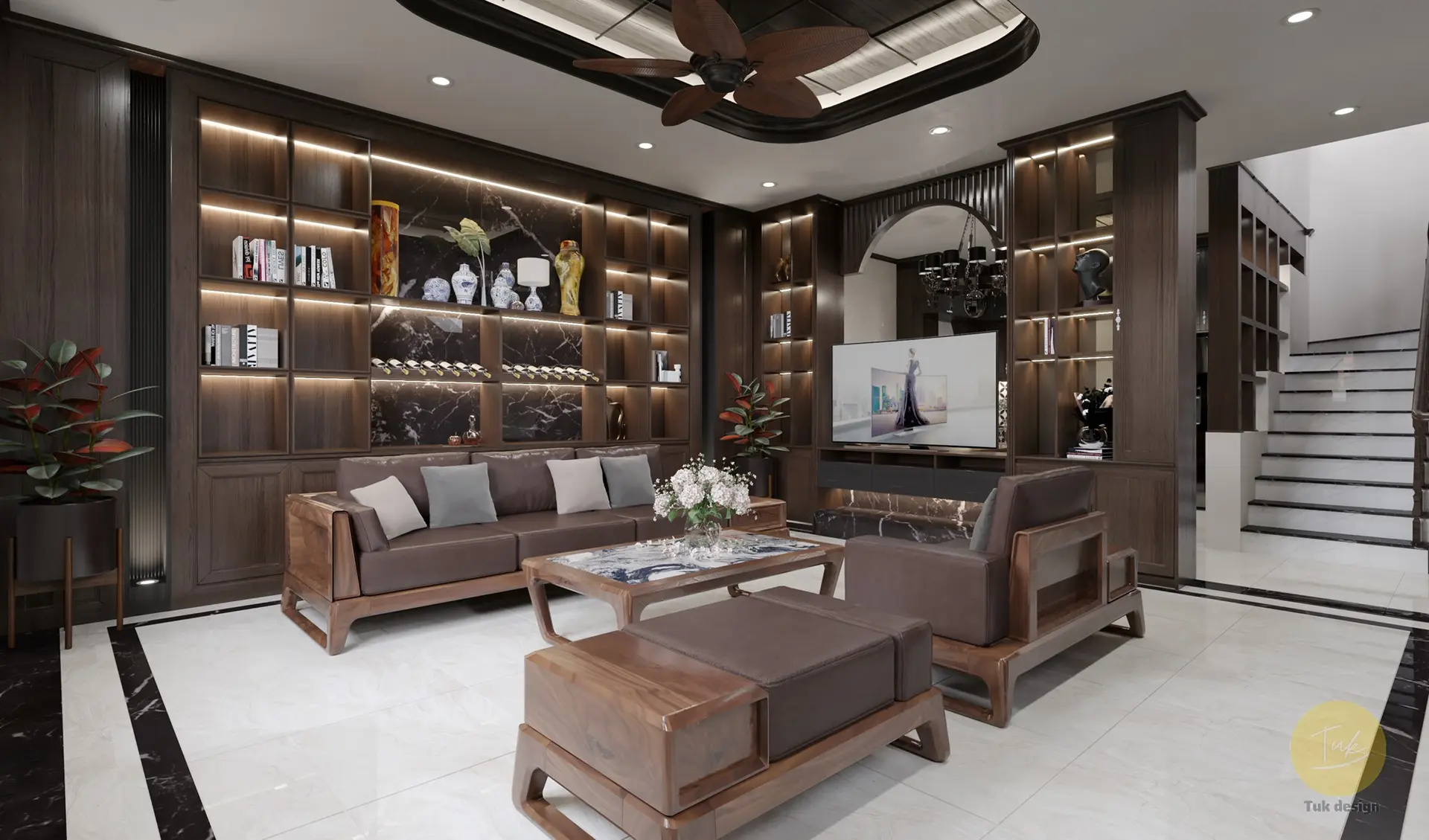 Interior Living-Kitchenroom Scene