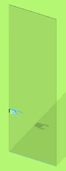 Curtain Wall glass door with stainless steel patchlock with thumbturn internally — preview 1, by Ivorrod (RevitCity, CC0)