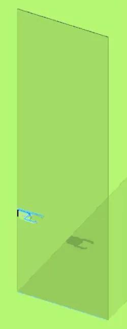 Curtain Wall glass door with stainless steel patchlock with thumbturn internally