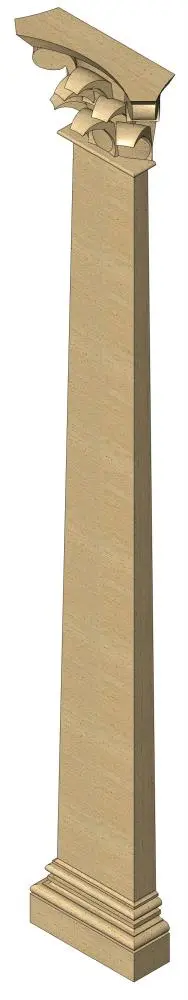 Pilaster Tapered Corinthian — preview 1, by Brandon (RevitCity, CC0)