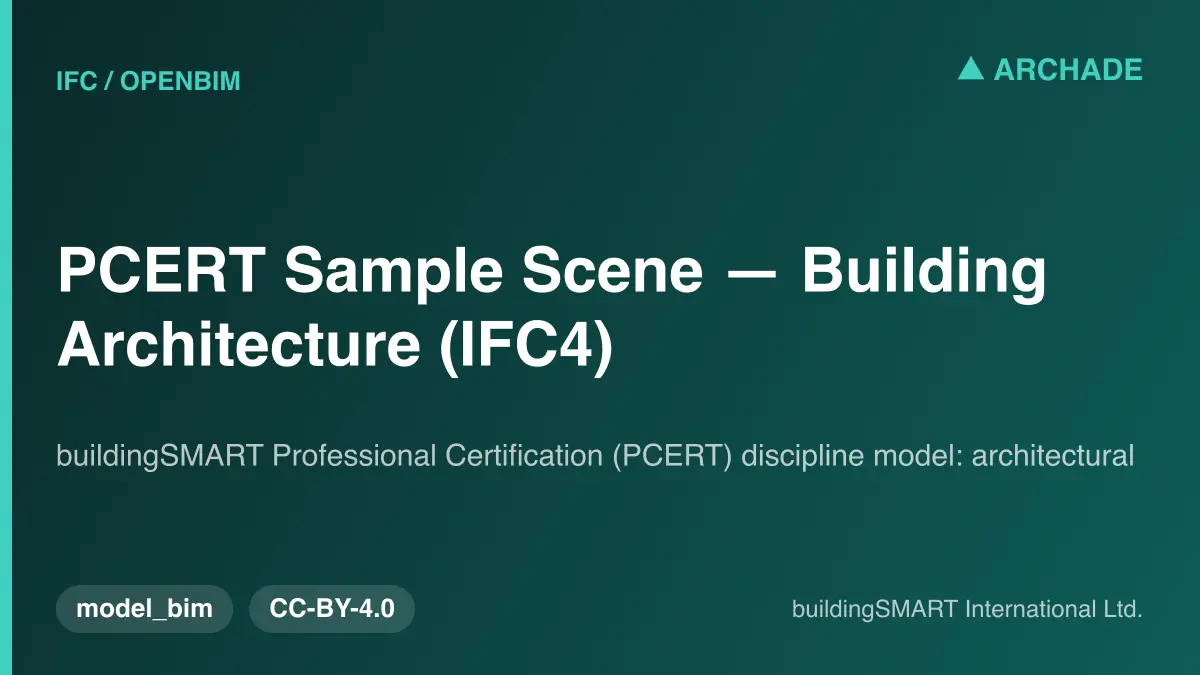 PCERT Sample Scene — Building Architecture (IFC4)