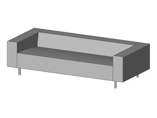 Bottoni Sofa Loveseat Armchair — preview 1, by Christopher Herr (RevitCity, CC0)