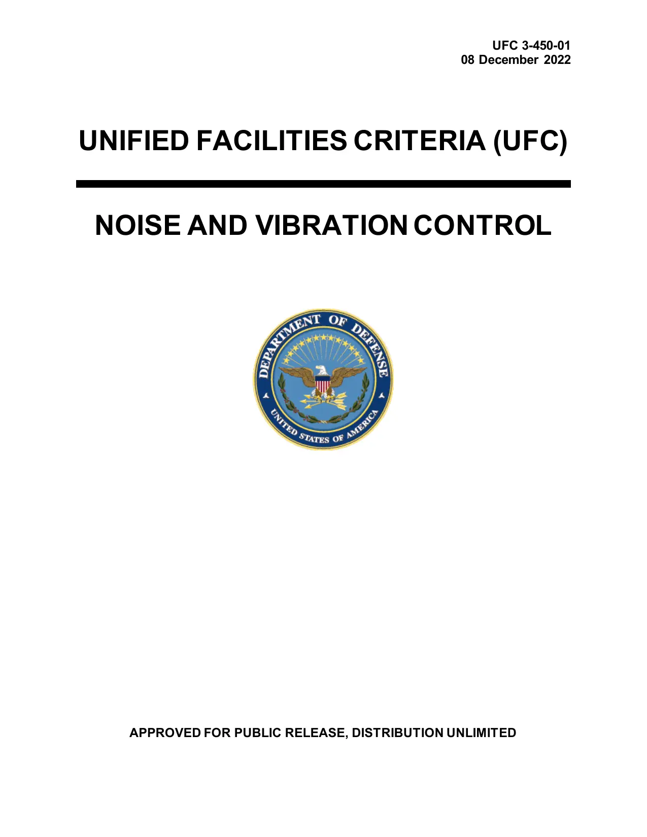 UFC 3-450-01: Noise and Vibration Control