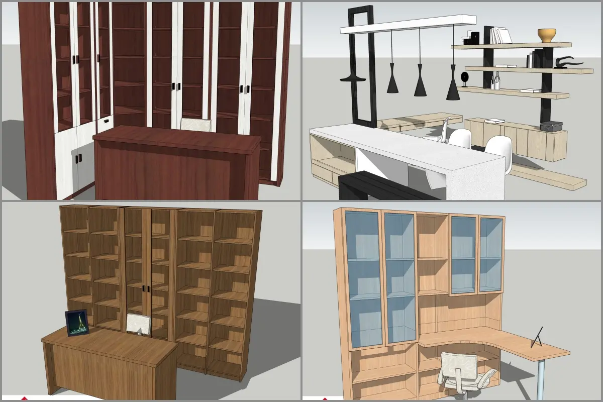 Combo Study Modern Desk