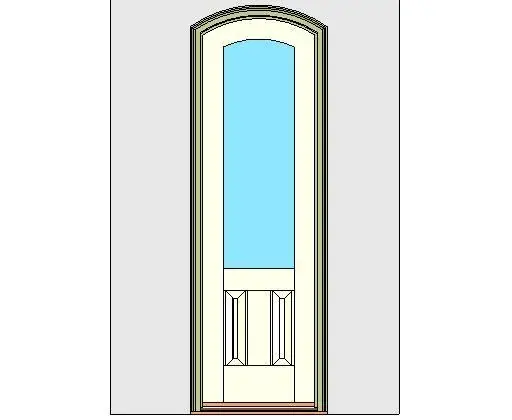 Kolbe Ultra Series Segment Head Inswing Door 1-Wide 2-Panel Oak Sill Units