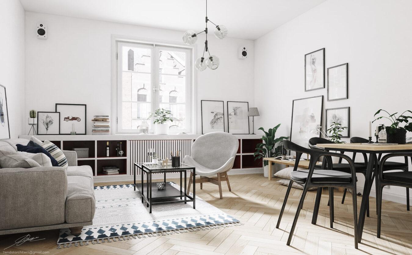 Interior Scandinavian Scene