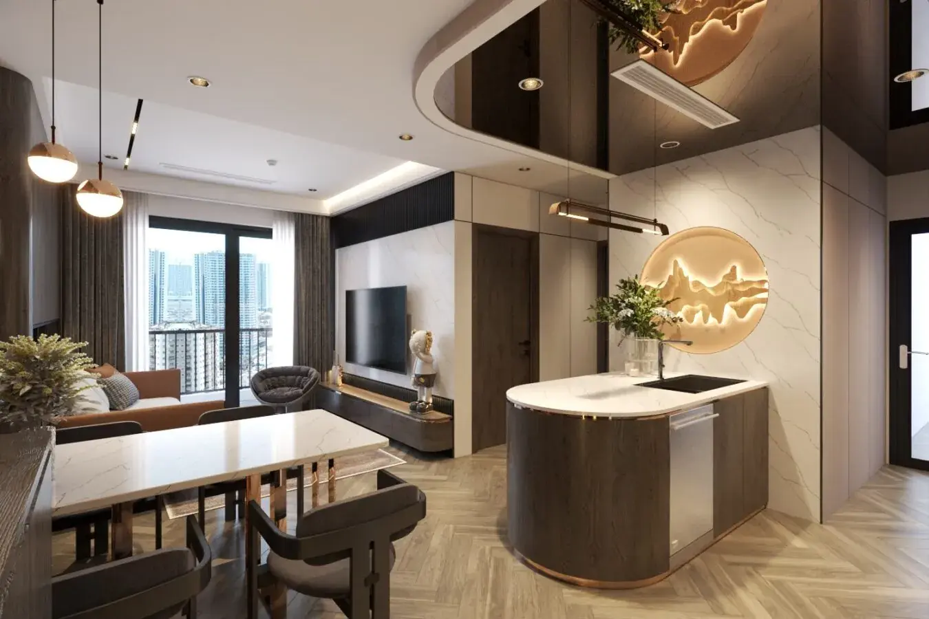 Living Room – Kitchen Interior
