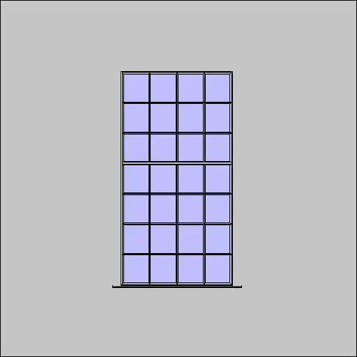 Window with thin mullions