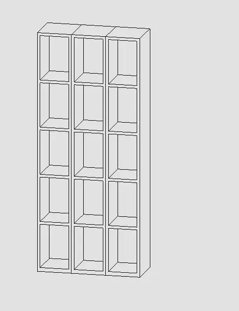 Five-row three-column cubby