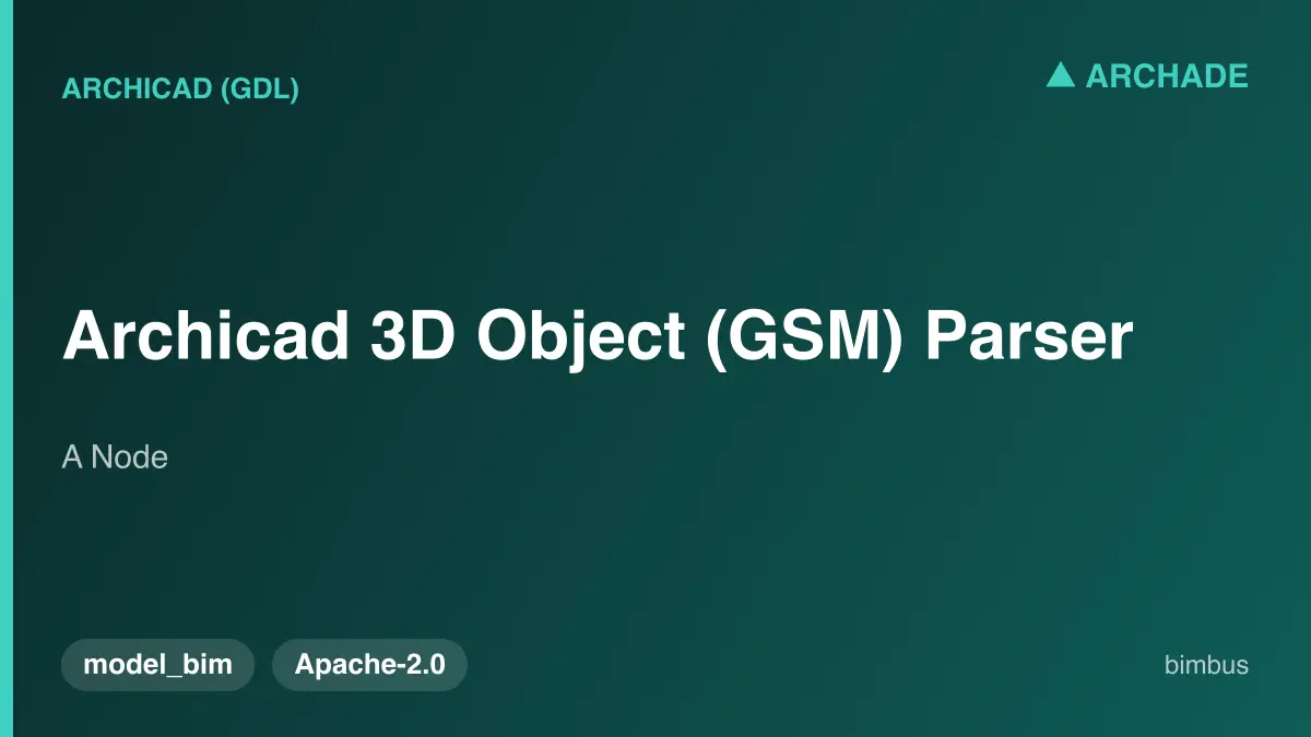 Archicad 3D Object (GSM) Parser