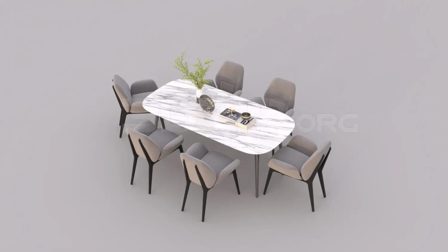 Dining Table And Chair — preview 1 (3dzip, CC0)