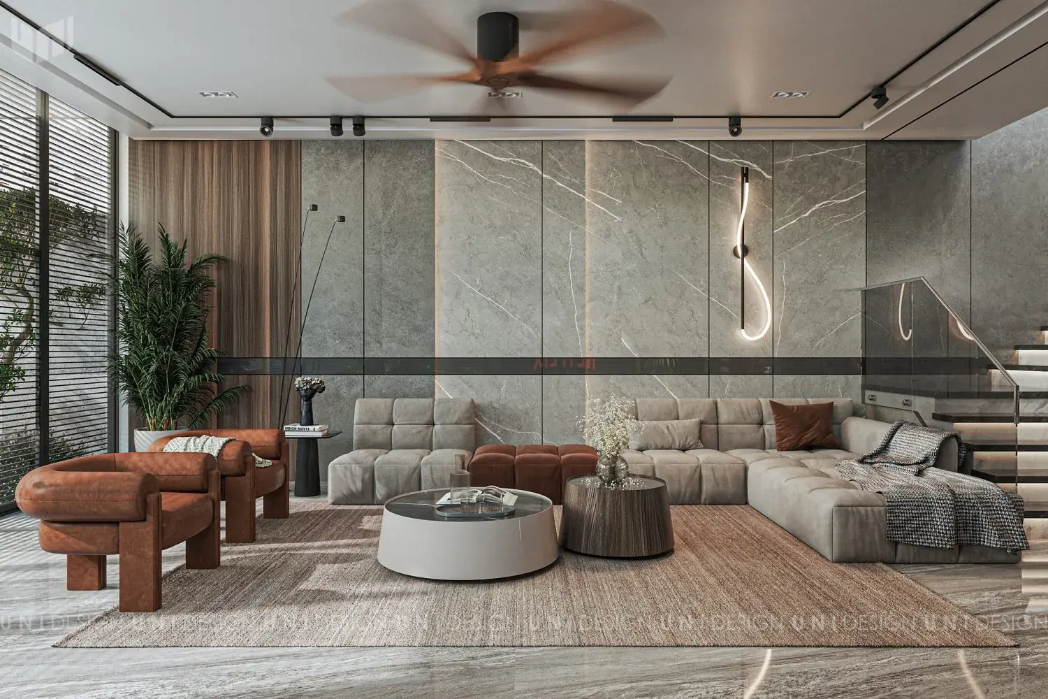 Living Room – Kitchen Interior