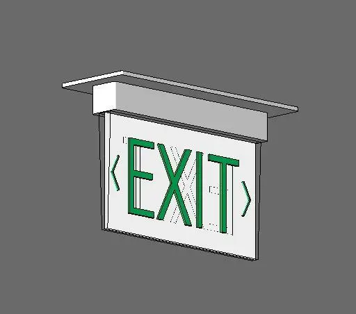 Exit Sign_Edge-Lit_Ceiling-Mount