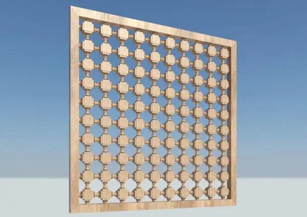 Metric Curtain Panel Pattern Based Mashrabia — preview 1, by Creator (RevitCity, CC0)