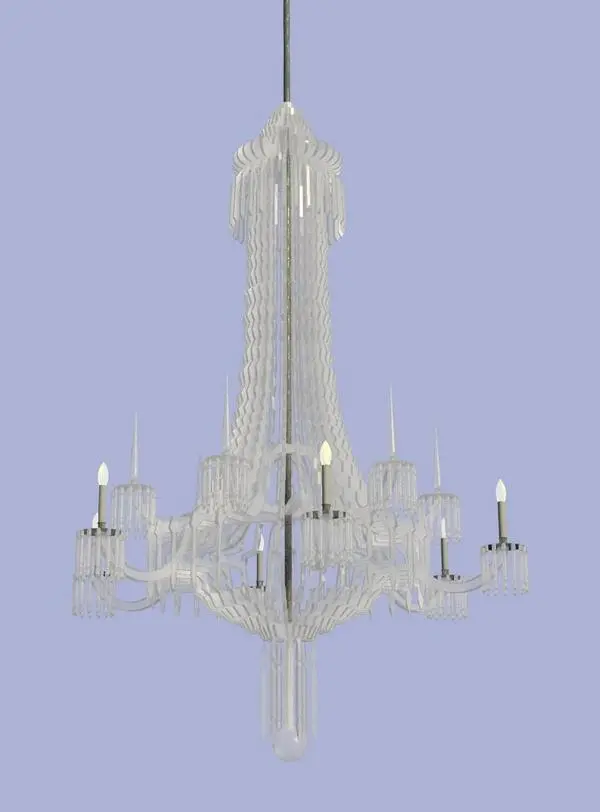 Dobbs Glass Chandelier — preview 1, by nyaab (RevitCity, CC0)