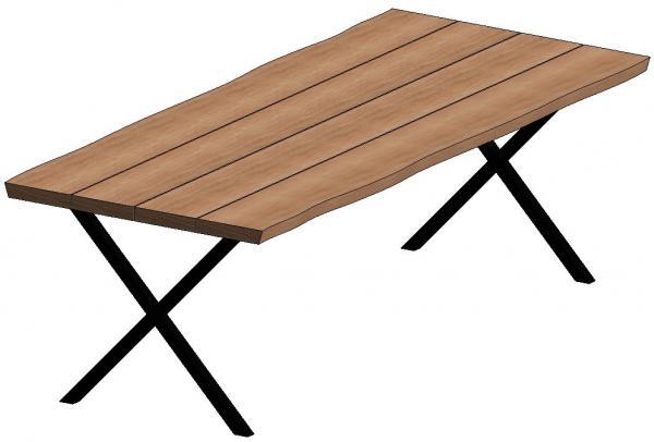 Wooden plank table