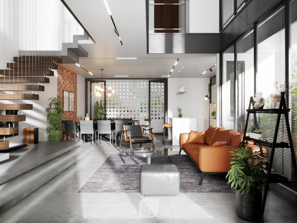 Living Room – Kitchen Interior