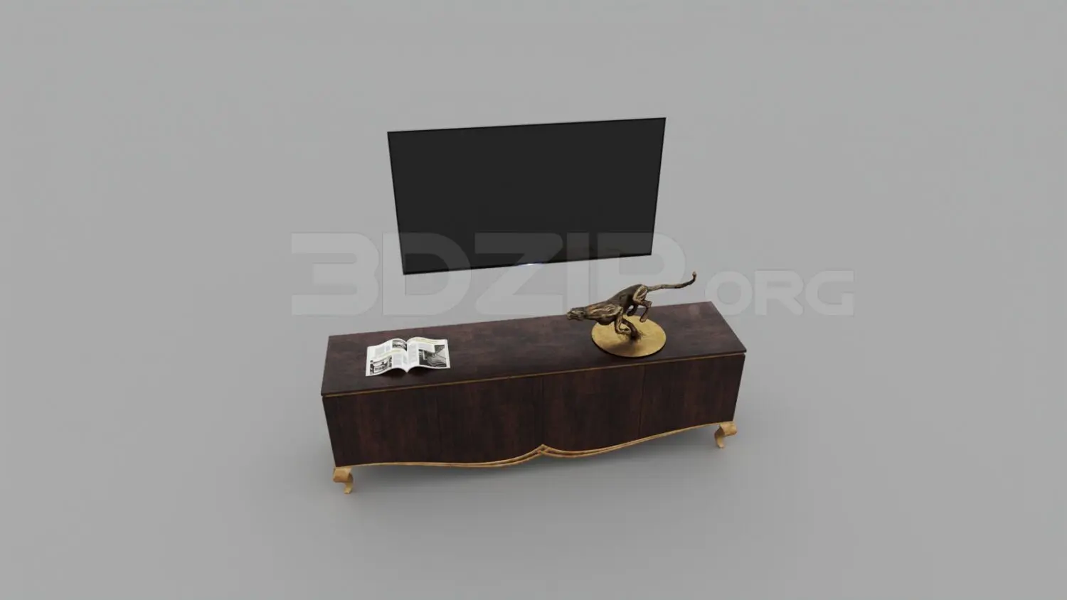 TV Cabinet — preview 1 (3dzip, CC0)