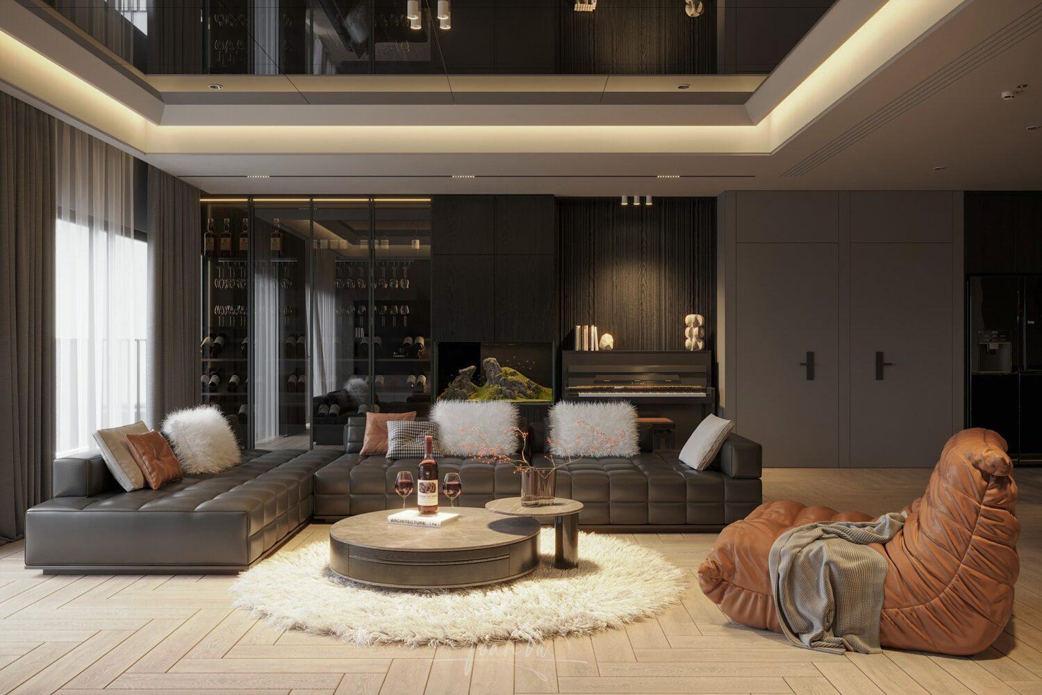 Living Room – Kitchen Interior